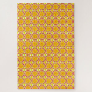 Fun with orange and red jigsaw puzzle