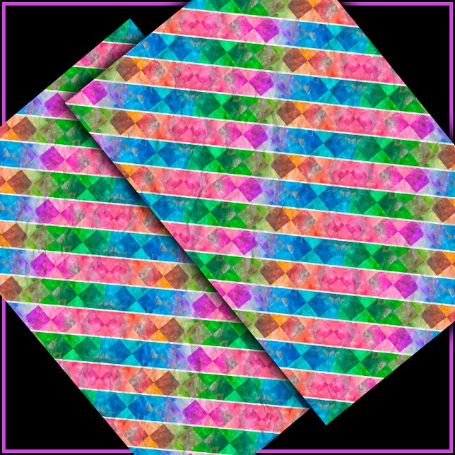 [Fun with Stripes] Pattern #5a Chequered Decoupage Tissue Paper (Creator Uploaded)