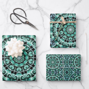 Fun with Teal and black Wrapping Paper Sheet