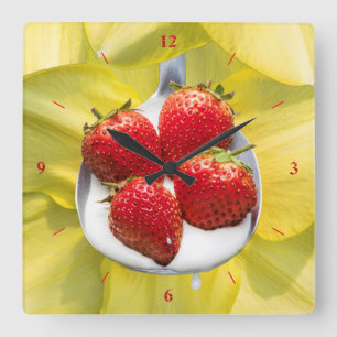Fun with Yellow Square Wall Clock