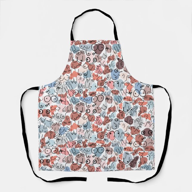 fun woman breastfeeding apron (Front)