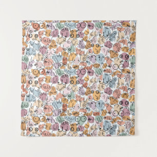 fun woman feminist tapestry