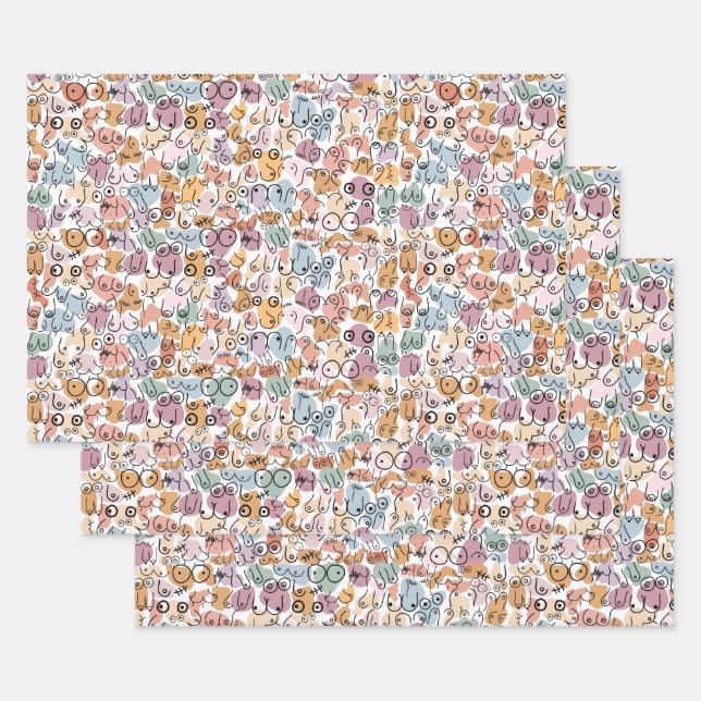 fun woman feminist wrapping paper sheet (Set)