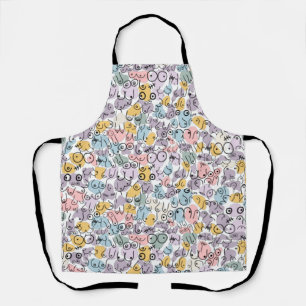 fun woman pattern apron