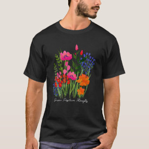 Fun womens grow positive thoughts inspirational ki T-Shirt