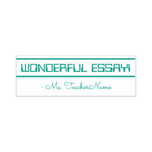 Fun "WONDERFUL ESSAY!" Grading Rubber Stamp