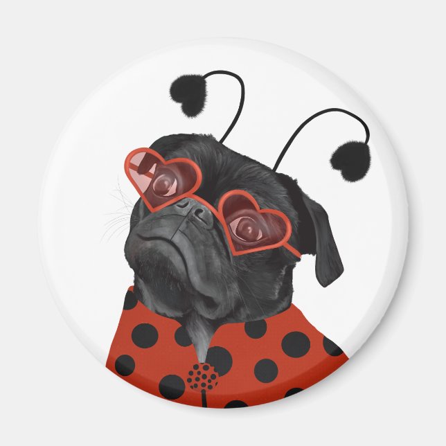 Fun Wordplay Little Love Pug  Magnet (Front)