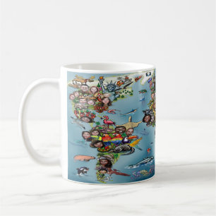 Fun World Map Coffee Mug