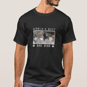 Fun World's Best Dog Dad Landscape Pet Photo T-Shirt