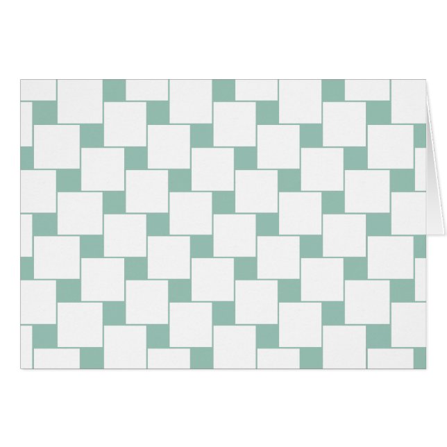 Fun Woven Squares Mint Green (Front Horizontal)
