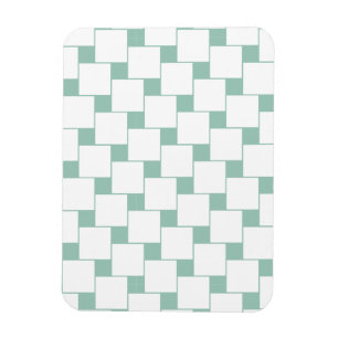 Fun Woven Squares Mint Green Magnet