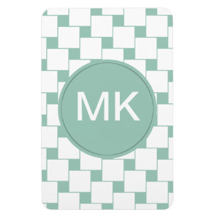 Fun Woven Squares Mint Green Magnet