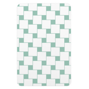 Fun Woven Squares Mint Green Magnet