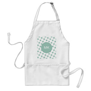 Fun Woven Squares Mint Green Standard Apron