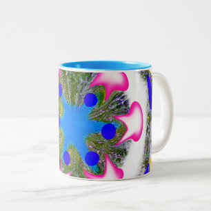 Fun Xmas decorated art Two-Tone Coffee Mug