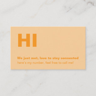Fun Yellow Call Me Modern Social Style Business Card