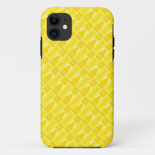 Fun Yellow Crayon Pattern iPhone 11 Case
