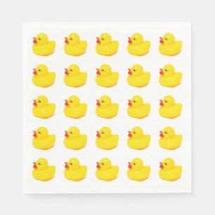 Fun yellow duck design napkin