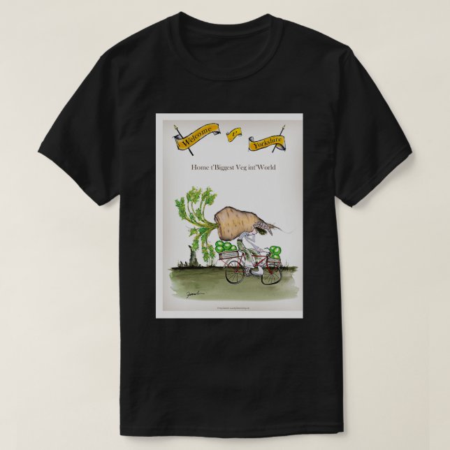 Fun Yorkshire Parsnip T-Shirt (Design Front)