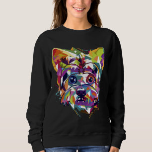 Fun Yorkshire Terrier Pop Art Yorkie Dog Lover Gif Sweatshirt