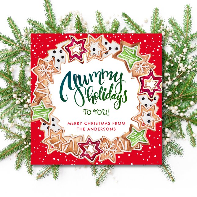 Fun Yummy Christmas Cookie Holiday Card (Creator Uploaded)