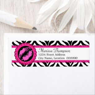 Fun Zebra Print, Lipstick Kiss and Pink Lace