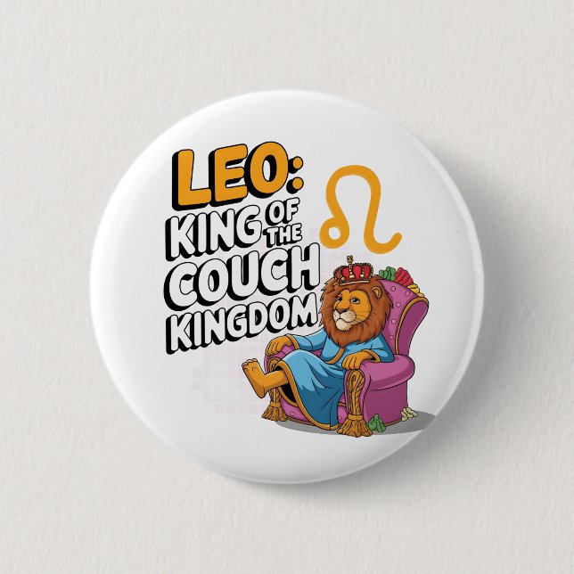 Fun Zodiac Leo design 6 Cm Round Badge (Front)