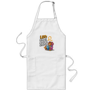 Fun Zodiac Leo design Long Apron