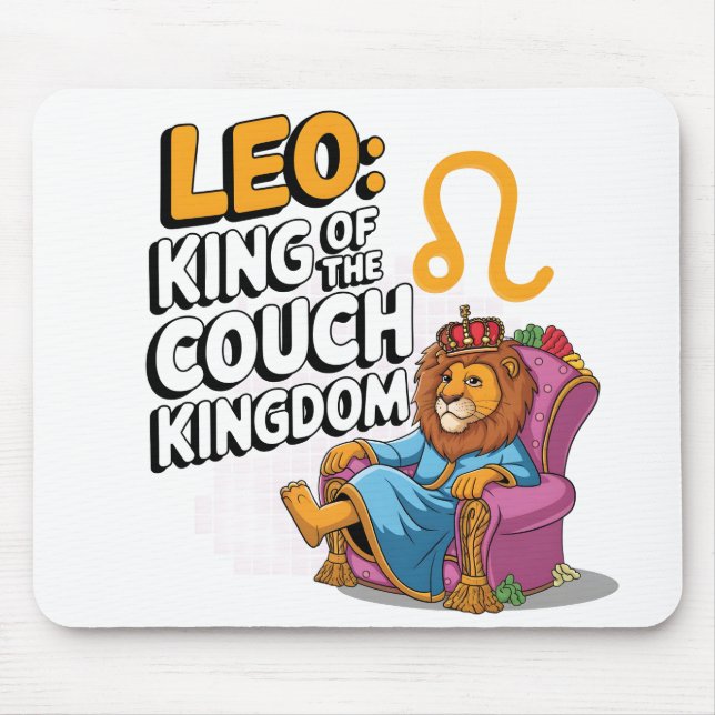 Fun Zodiac Leo design Mouse Mat (Front)