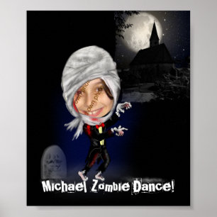 Fun Zombie caricature photo template - poster gift