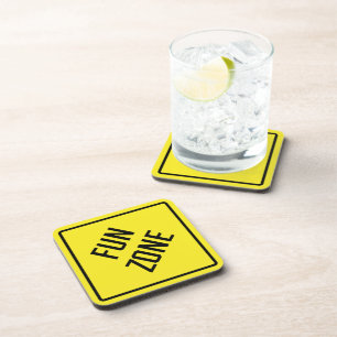 Fun Zone Hard Plastic Coaster