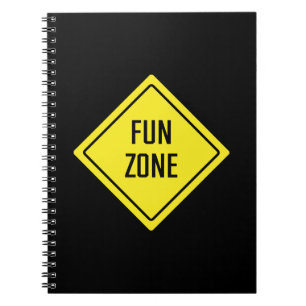 Fun Zone   Traffic Sign   Spiral Notebook