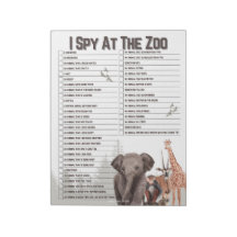 Fun Zoo Explorer Scavenger Hunt
