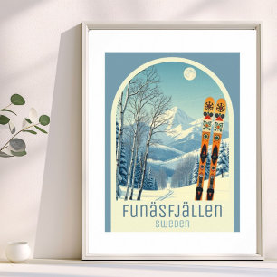 Funäsfjällen Härjedalen Sweden ski resort Poster
