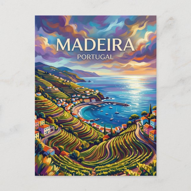 Funchal Bay Portugal Postcard (Front)