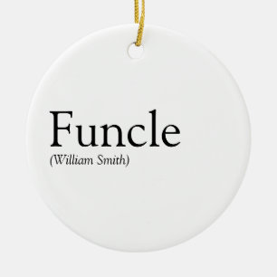 Funcle Cool Fun Uncle Modern Black and White Ceramic Tree Decoration