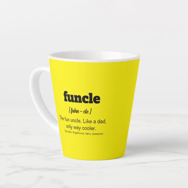 Funcle, Fun Uncle glazed Mug be the greatest uncle (Left Angle)