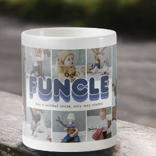 Funcle Funny Cool Uncle Photo Collage Coffee Mug