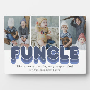 Funcle Funny Cool Uncle Photo Plaque