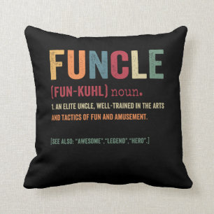 Funcle Funny Uncle Definition, Awesome Legend Hero Cushion