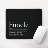 Funcle Uncle Fun Cool Modern Black and White