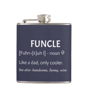 FUNCLE Uncle Gift Funny Joke Hip Flask