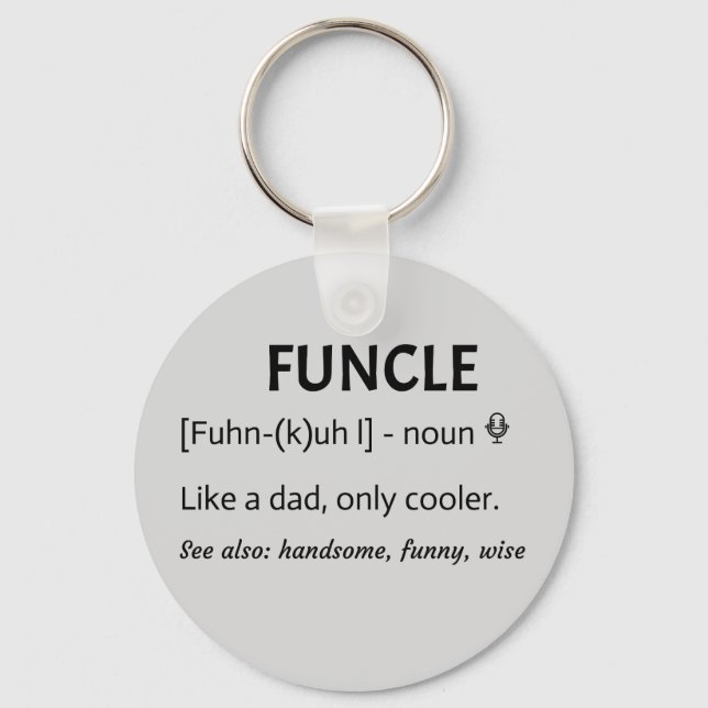 FUNCLE Uncle Gift Key Ring (Front)