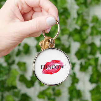 FUNCOW® Button Keychain