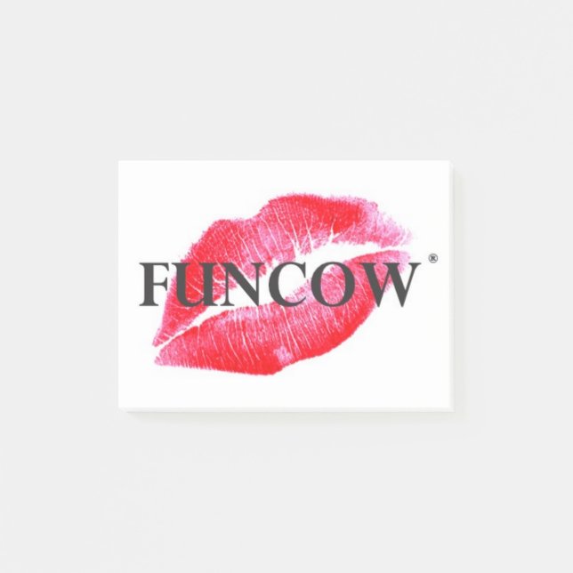 FUNCOW PINK KISS POST-IT NOTES (Front)