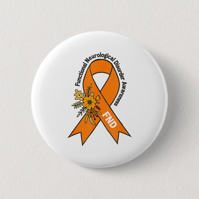 Functional Neurological Disorder Awareness Fnd War 6 Cm Round Badge (Front)