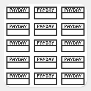 Functional Payday Square Sticker