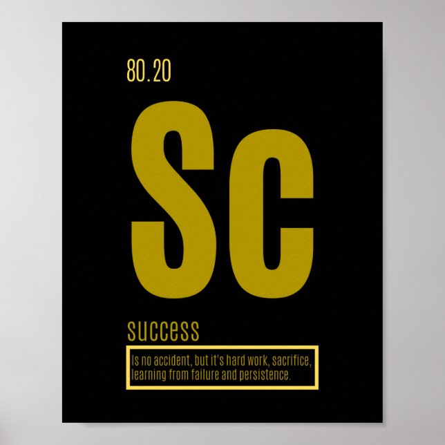 Fundamental Elements of Success Quote Poster (Front)