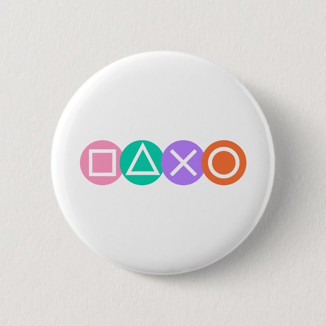 Fundamental Game Symbols 6 Cm Round Badge (Front)