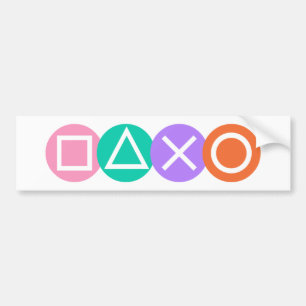 Fundamental Game Symbols Bumper Sticker